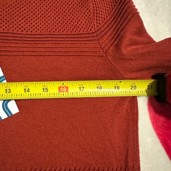 MARKET & SPRUCE Rowan Textured Cotton Blend Sweater Copper M Stitch Fix Nwt - Picture 7 of 11